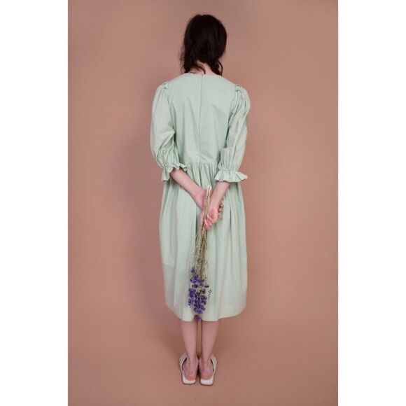 Meadows Hazel cotton Dress Sage US6 - Picture 4 of 12